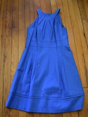 LOFT  Pleated Royal Blue Women's Dress